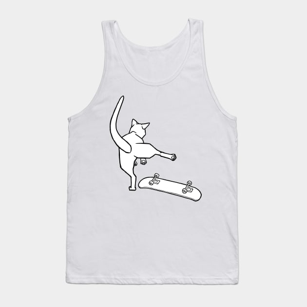 Kickflip Meow Tank Top by myweirdbrain